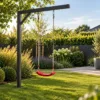 Einarm-Schaukel oder A-Rahmen? Der direkte Vergleich – realistische Swingly Einarm-Schaukel im Garten