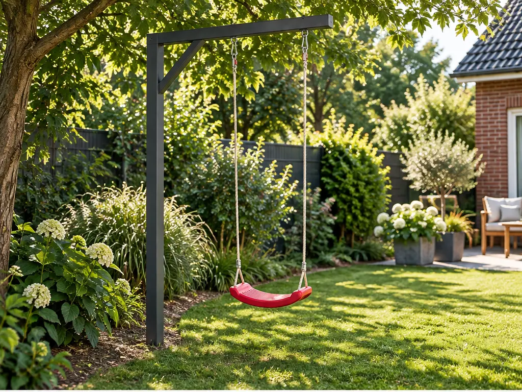 Schaukel in Sonne oder Schatten? Standortwahl mit System – realistische Swingly Einarm-Schaukel im Garten